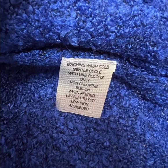 Hayley Matthews Royal Blue Bouclé Open Front Cardigan - NWT - Picture 5 of 8